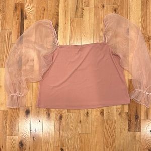 ELOQUII puff sleeve blouse